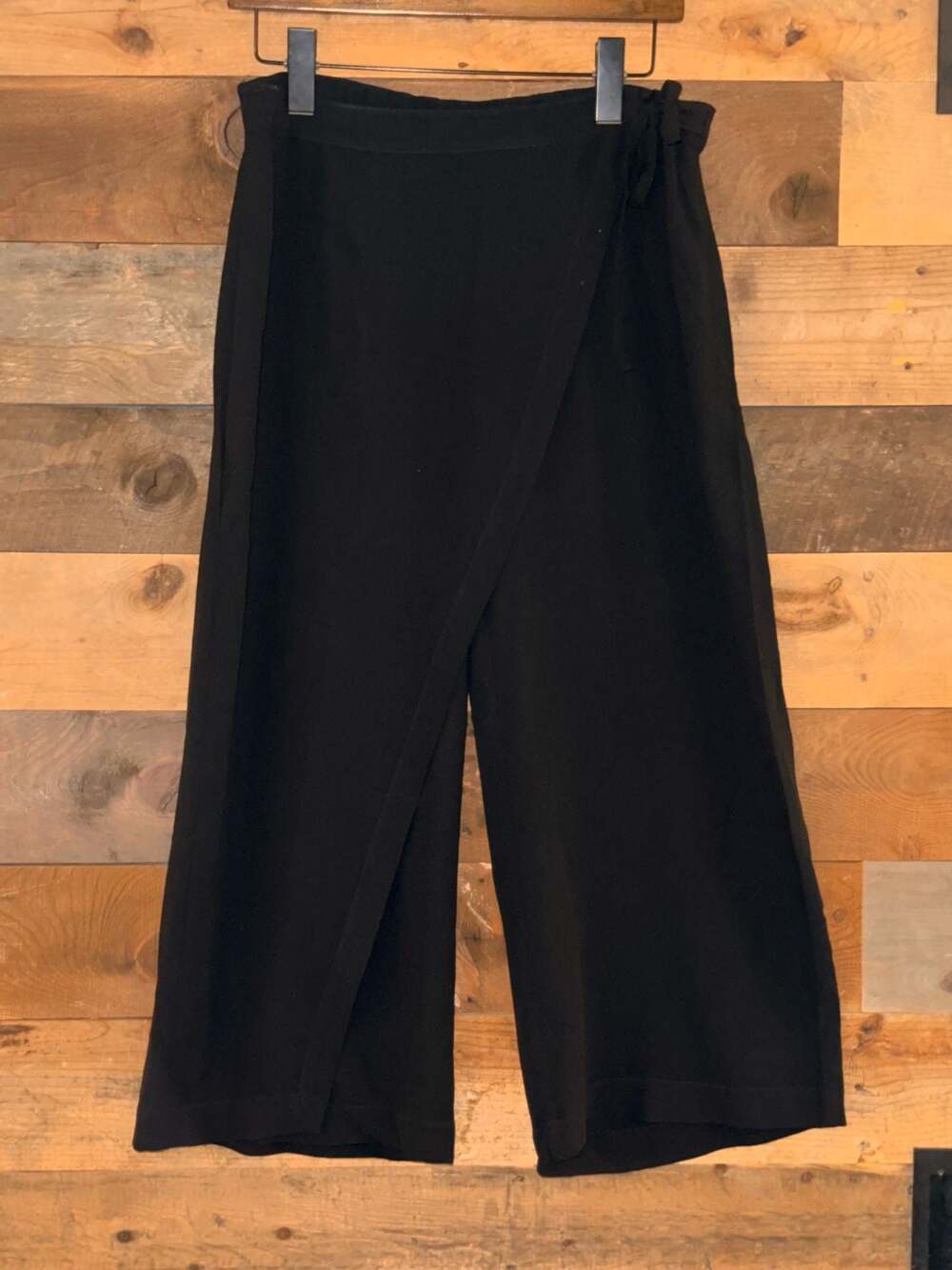 Eileen Fisher Petite 100% Silk Georgette Crepe Wrap Pants Small